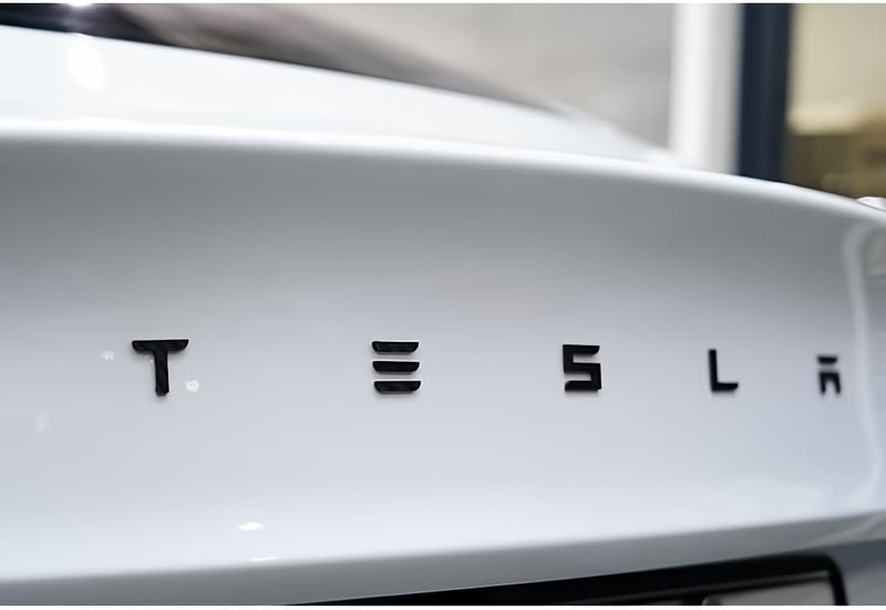 EVMIZE Metal Tesla Letters Emblem Trunk Logo Decal Tailgate Rear 3m Adhesive Compatible with Tesla Model 3 Y Highland Juniper Matte Black (Tesla Letters) - Image 1